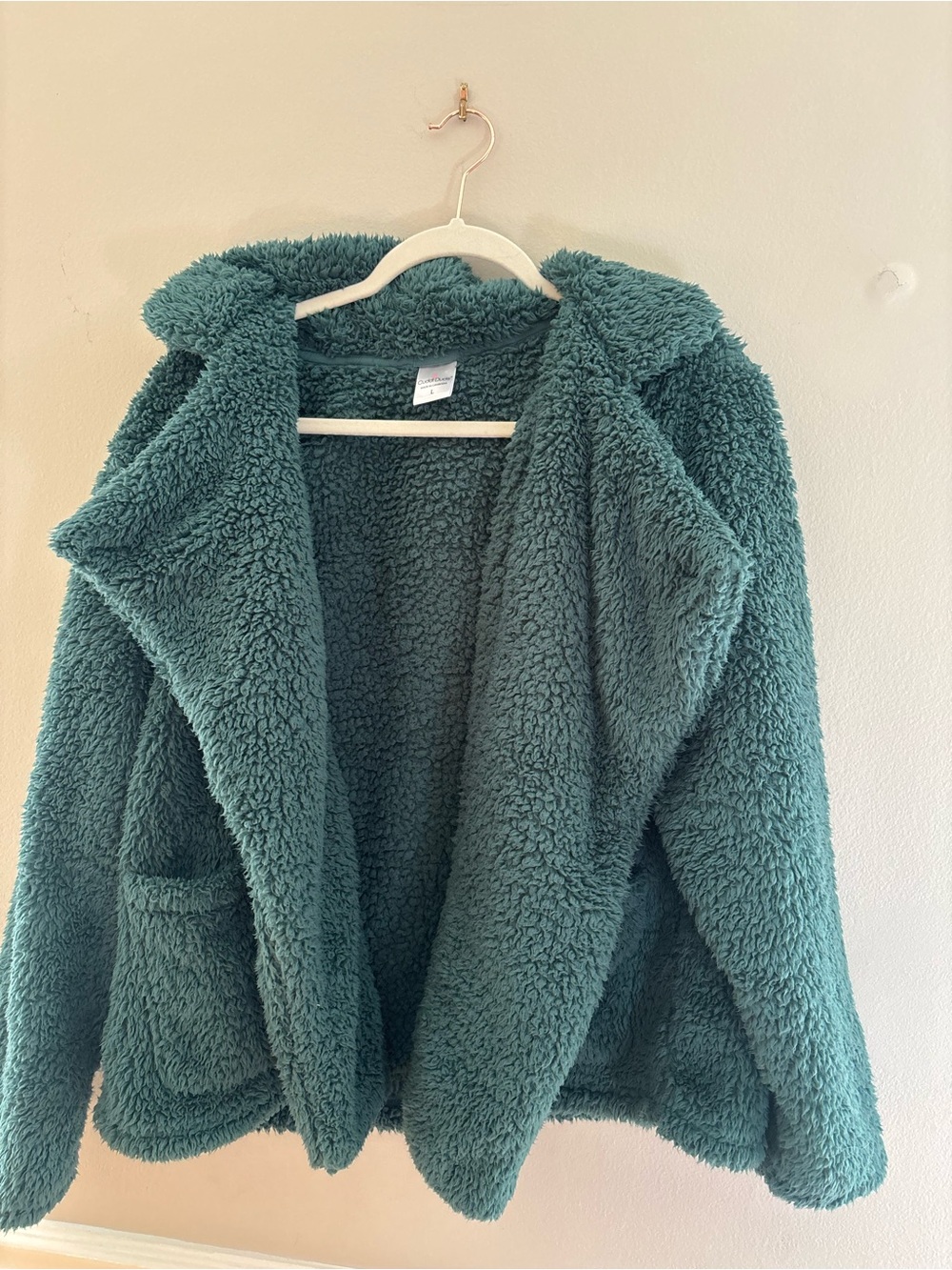 Teal Teddy Fleece Jacket - Women's Plush Coat